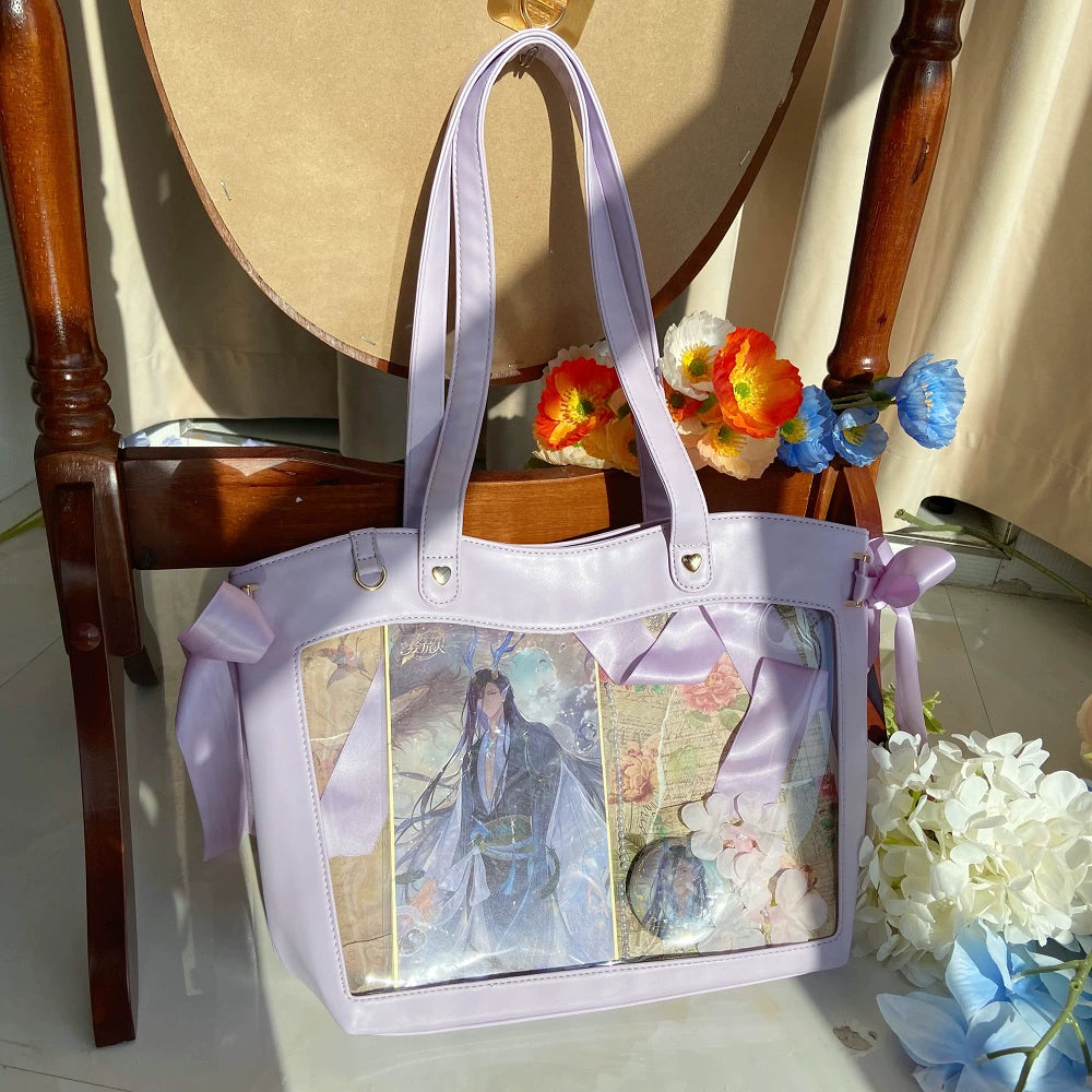 Seraphim Kawaii Lolita Mousse Tote Large Capacity Ribbon Ita Shoulder Bag