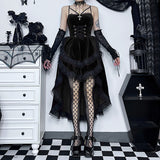 Historical Victorian Goth Velvet Slim Cross Dress