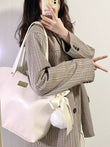 Seraphim Kawaii Lolita Mousse Tote Large Capacity Ribbon Ita Shoulder Bag