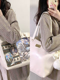 Seraphim Kawaii Lolita Mousse Tote Large Capacity Ribbon Ita Shoulder Bag