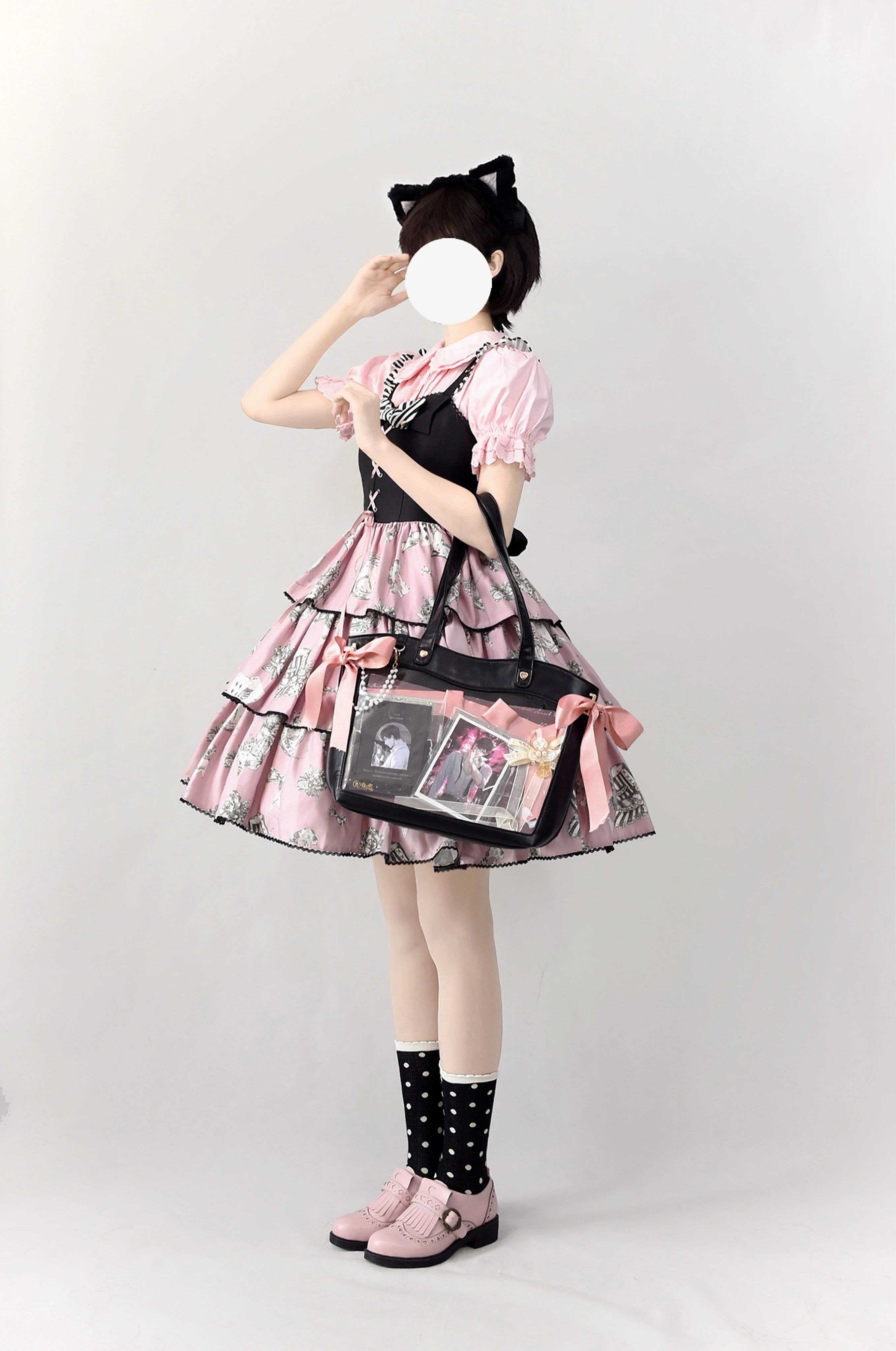 Seraphim Kawaii Lolita Mousse Tote Large Capacity Ribbon Ita Shoulder Bag