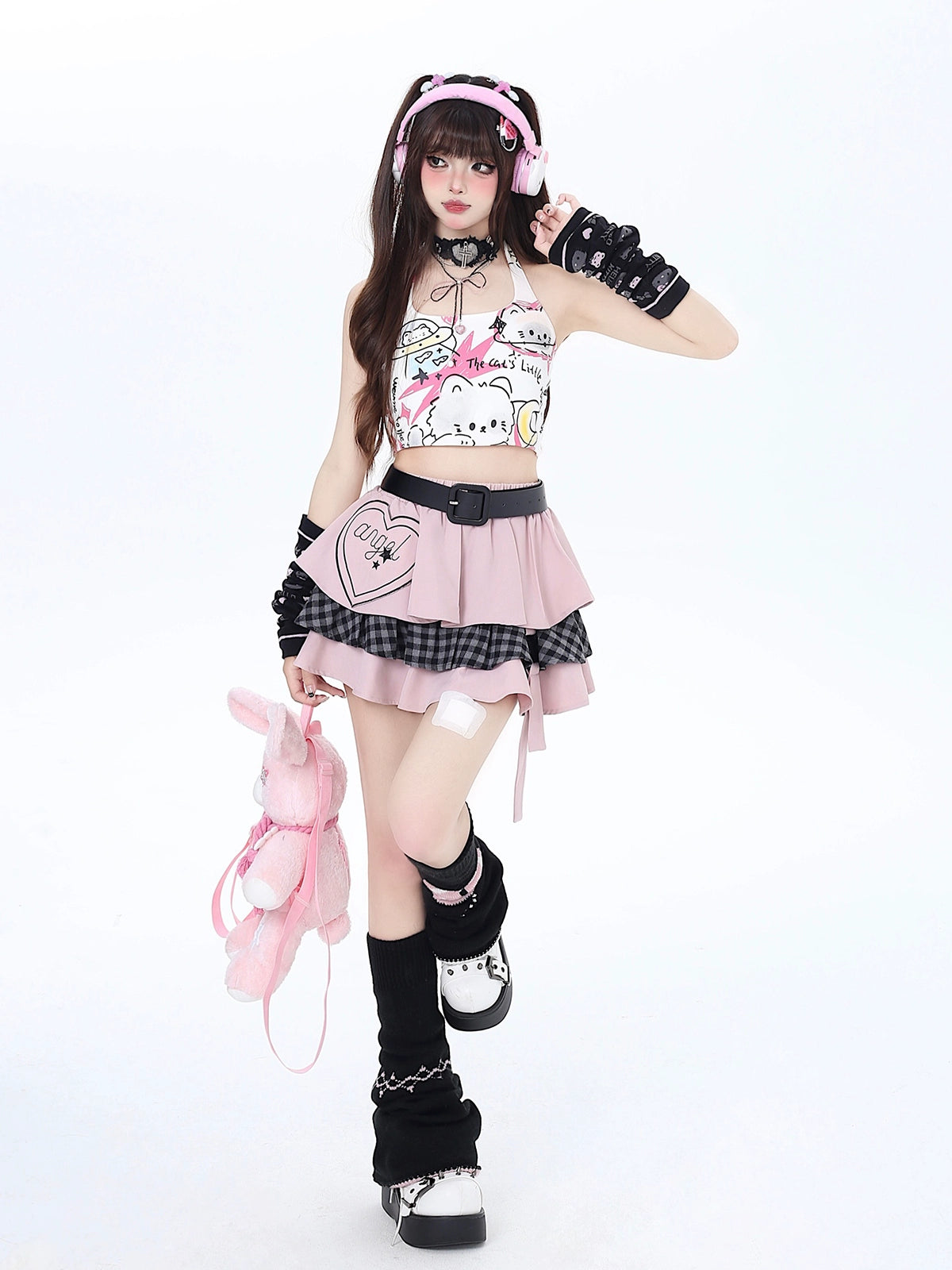 Crazygirl Kawaii Goth Plaid Short Skirt