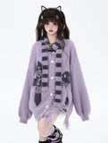 crazygirl [doomsday sea fog] original design subculture imitation mink fur niche cardigan sweater scarf scarf