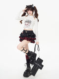 Crazygirl Goth Punk Dark Anti-Light Short Skirt