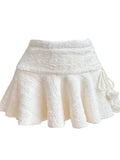 Knitted Ruffle Skirt & Hoodie Set