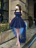 Kawaii Lolita Princess Style Glittery Blue Lolita Tutu Tail Dress