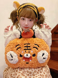 DRDR Tiger Plush Lolita Messenger Bag Large Capacity for Cute Dolls