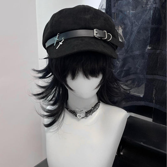 Spring/Summer Japanese Original Berets, Punk Subcultures, Unisex Painter Hats, Versatile Metal Cloud Hats