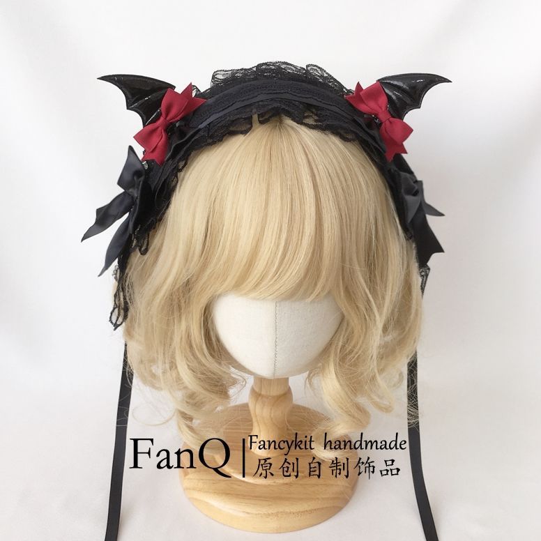 Dark Lolita Gothic Wings Devil Hairband Hairpin