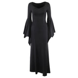 Slim Goth Gothic Long Dress & Expanded Sleeves