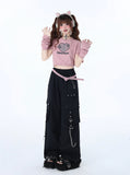 Crazygirl Kawaii Loose Straight-Leg Cargo Pants