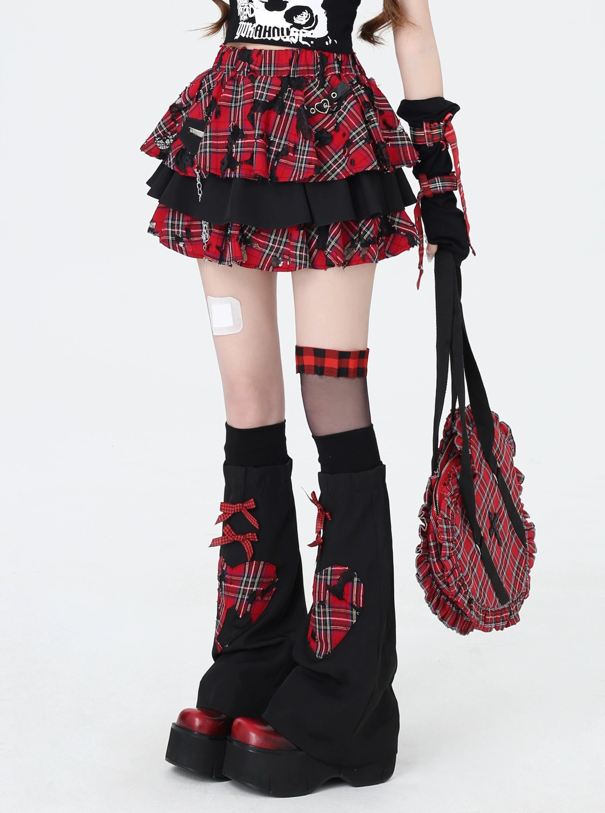 crazygirl [sabotage senpai] original punk rock babes subculture plaid heavy industry cake skirt