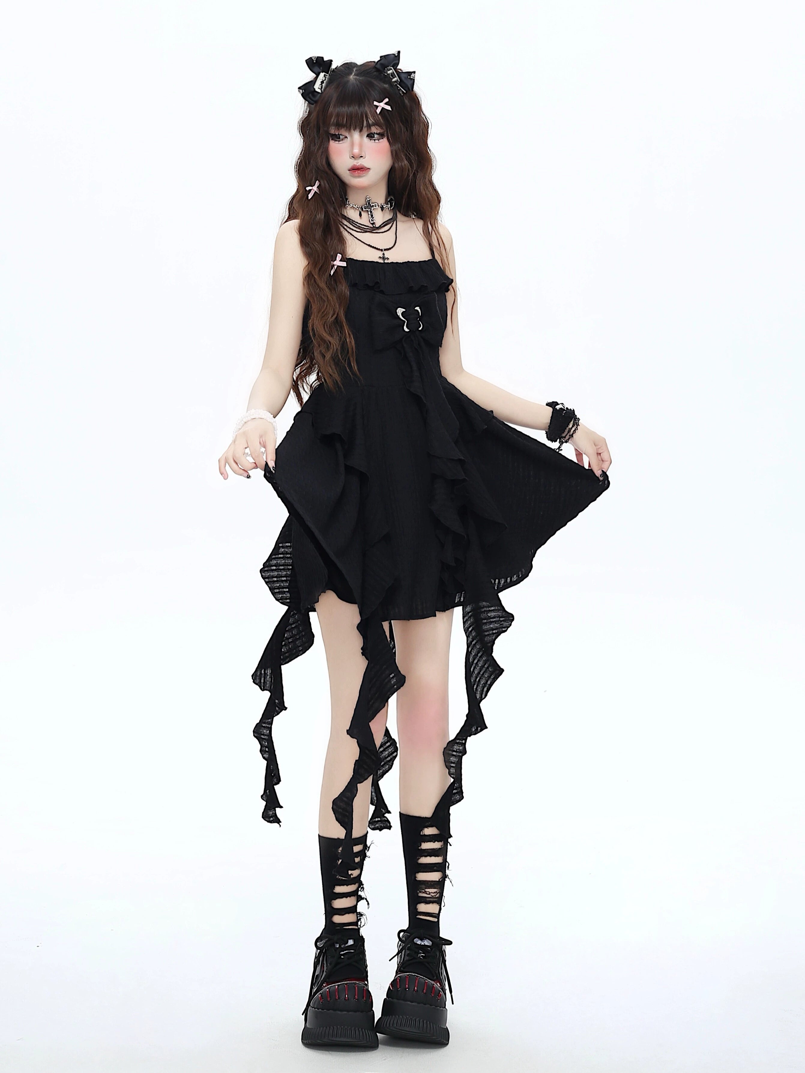 Kawaii Summer Slip Dress Waist-Cinched