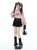 CrazyGirl Kawaii Pure Lust Two-Piece Knitted Top Long Sleeves