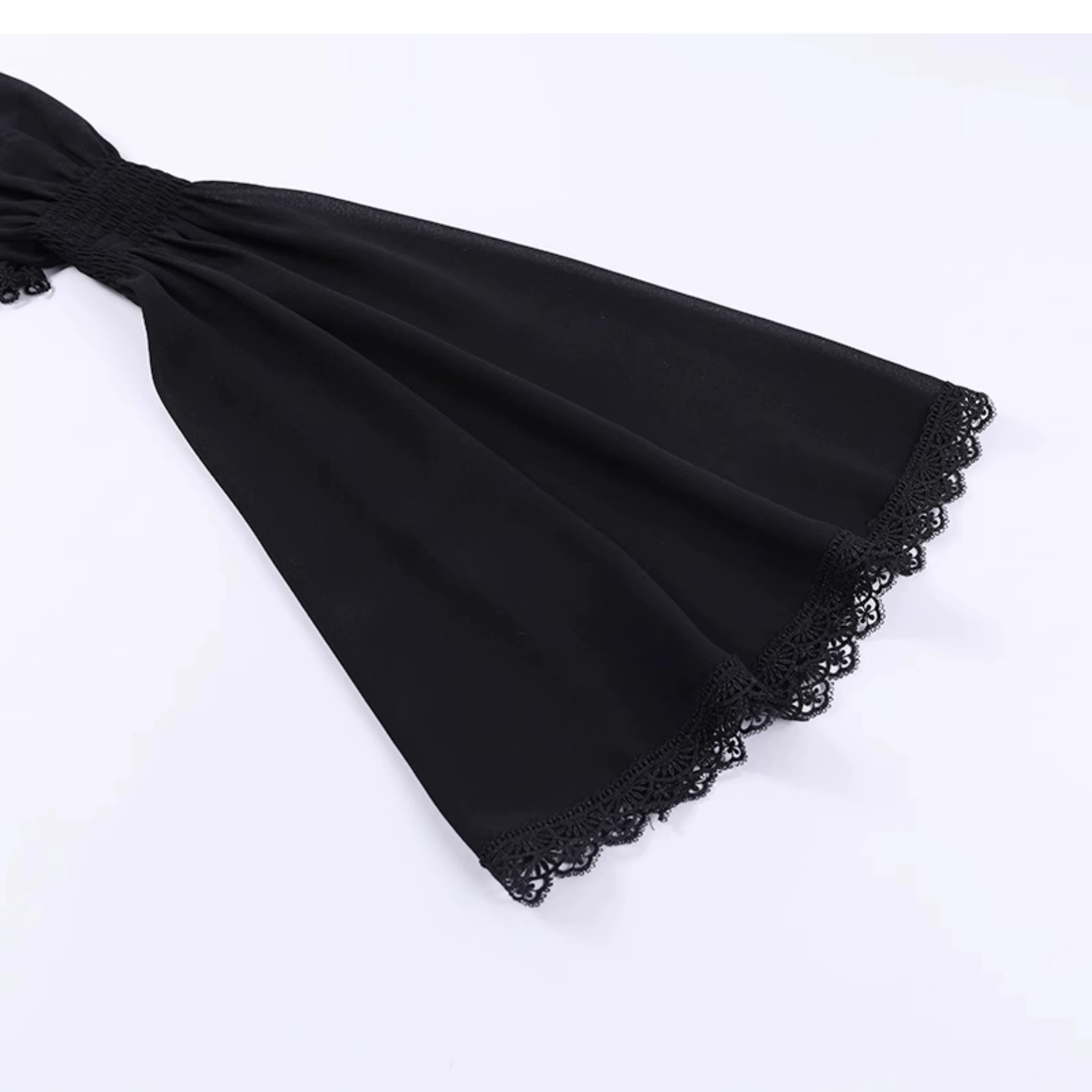 Gothic Lace Lolita Small Shawl Top Sleeves Black Coat - Lolita Overcoat