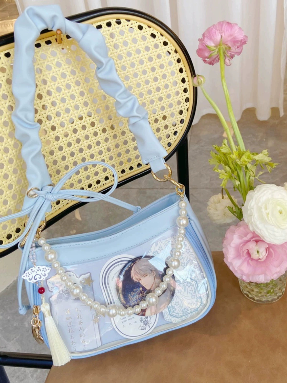 Seraphim Kawaii Small Sweet Lolita Bow Bag Japanese Shoulder & Diagonal Armpit Ita Bag