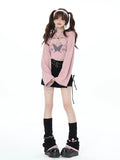 CrazyGirl Kawaii Pure Lust Two-Piece Knitted Top Long Sleeves