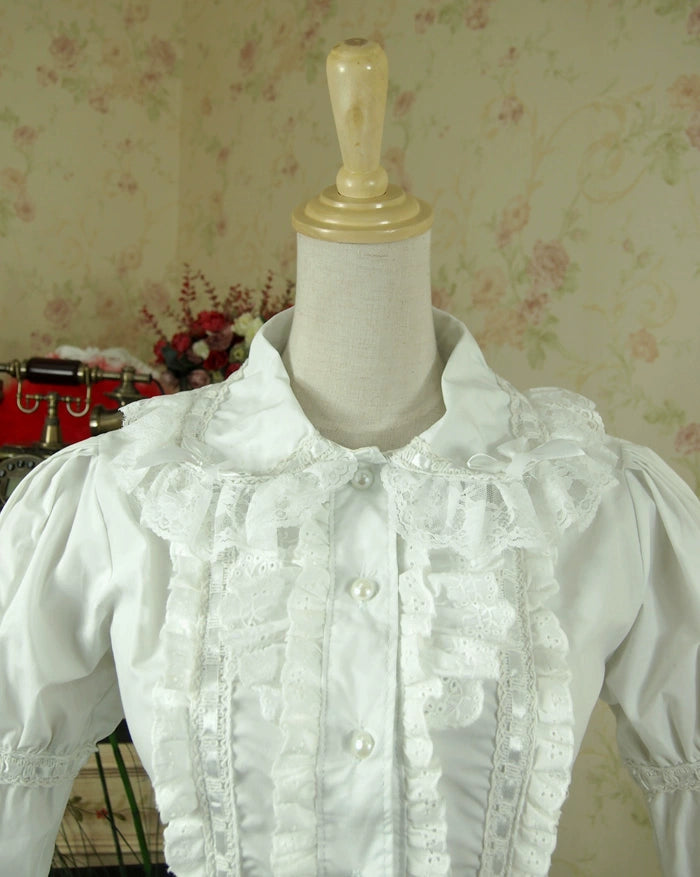 Historical LACEGARDEN Retro Lolita Jacket Blouse Long-Sleeved Shirt Large Shoulders