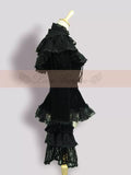 Historical LACE GARDEN Medieval Lolita French Court Black Velvet Sleeve Shawl